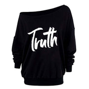 B.O.B. Gold Truth Women's Off The Shoulder Sweatshirt Full Sleeves