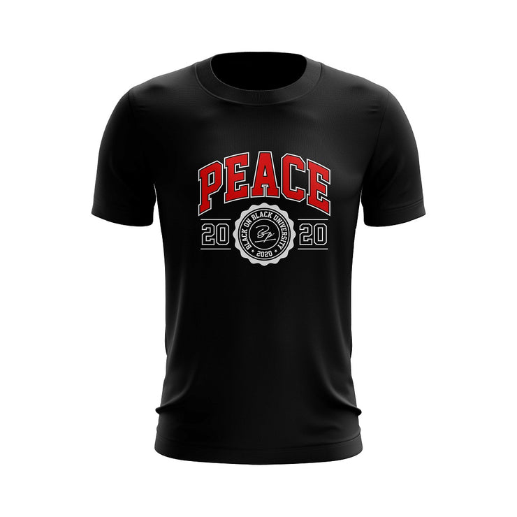 B.M.B. College Life Tee – Black On Black Peace