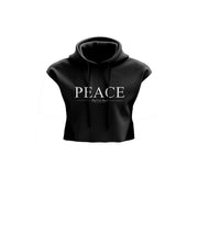 B.O.B.  Crop Top Short Sleeve Peace Hoodie