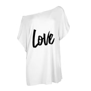 B.O.B. Gold Love Women's Off The Shoulder Sweatshirt Half Sleeves